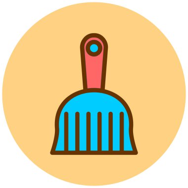 Temizlik. Web simgesi basit illüstrasyon