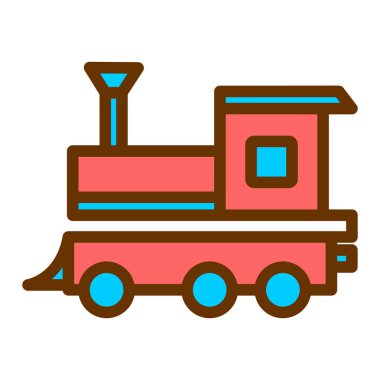 tren. Web simgesi basit tasarım