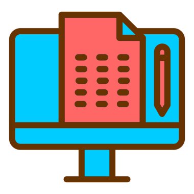 Bilgisayar. Web simgesi basit illüstrasyon