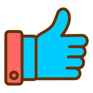 Başparmak yukarı. Basit resimleme