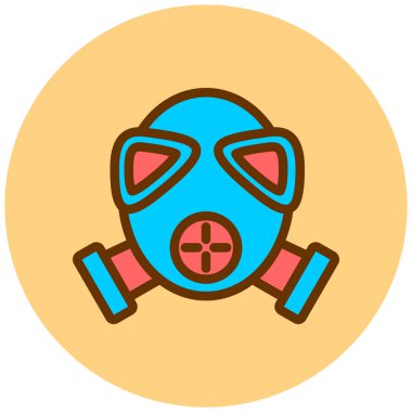 Maske. Web simgesi basit illüstrasyon