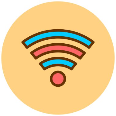 Kablosuz. Web simgesi basit illüstrasyon