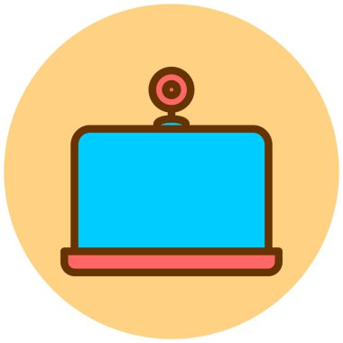 Bilgisayar. Web simgesi basit illüstrasyon