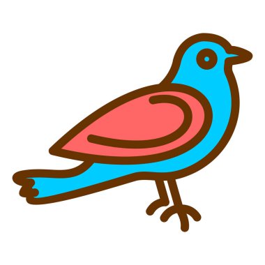 kuş simgesi vektör illüstrasyonu