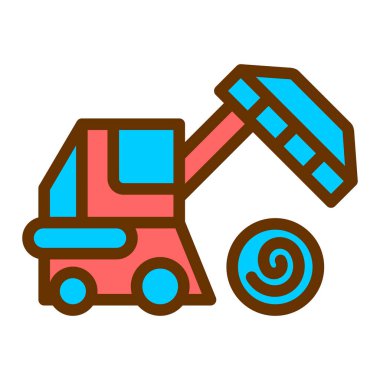 Kazı simgesi vektörü. İnce çizgi işareti. izole edilmiş sınır sembolü çizimi