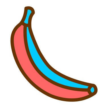 muz meyvesi ikonu vektör çizimi tasarımı