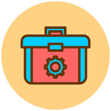 iş ve yönetim renkli vektör simgesi