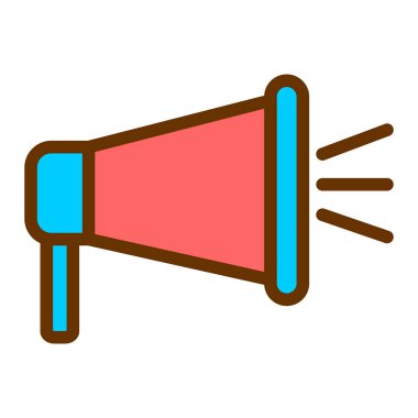 Megafon. Web simgesi basit illüstrasyon