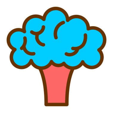 Brokoli. Web simgesi basit illüstrasyon