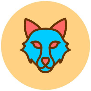 Kedi. Web simgesi basit illüstrasyon