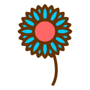 çiçek simgesi vektör illüstrasyonu