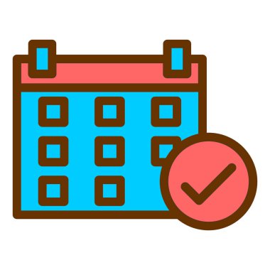 Takvim simgesi, vektör çizimi