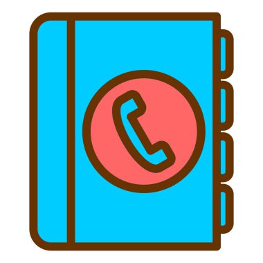 Telefon rehberi. Web simgesi basit illüstrasyon