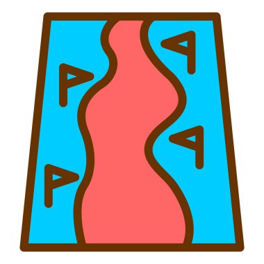 Bir yol simgesinin vektör illüstrasyonu