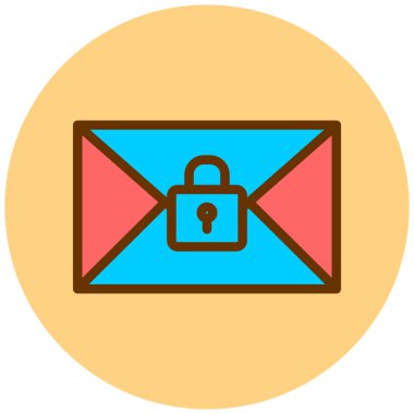 Güvenli. Web simgesi basit illüstrasyon