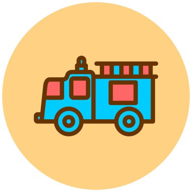 Otobüs. Web simgesi basit illüstrasyon