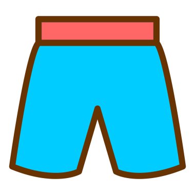 Şort. Web simgesi basit illüstrasyon