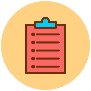 Kontrol listesi. Web simgesi basit tasarım