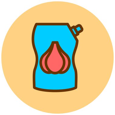 Su şişesi. Basit resimleme