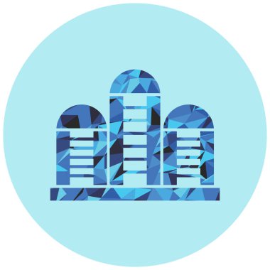 Bina. Web simgesi basit illüstrasyon