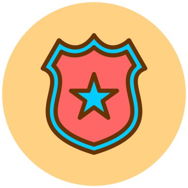 Rozet, kalkan, koruma, güvenlik, güvenlik, ağ. Basit resimleme