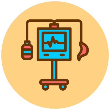 Hastane. Web simgesi basit illüstrasyon