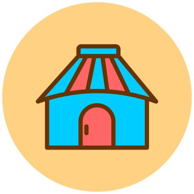 Ev ve uzay simgesinin vektör illüstrasyonu