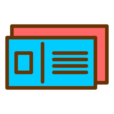 Bilet. Web simgesi basit illüstrasyon