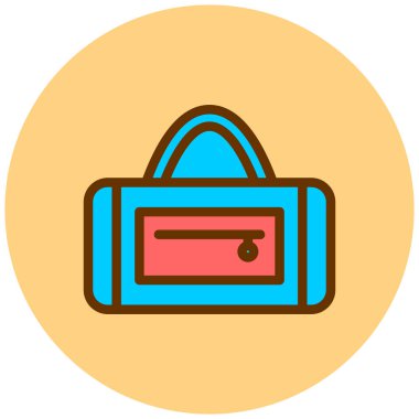 Çanta. Web simgesi basit illüstrasyon