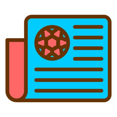 Gazete. Web simgesi basit illüstrasyon