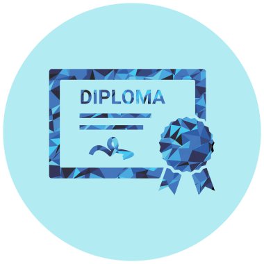 diploma web simgesi vektör illüstrasyonu 