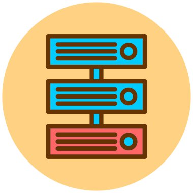 veritabanı. Web simgesi basit illüstrasyon