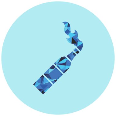 Tek bir mavi ve beyaz kalbin vektör çizimi