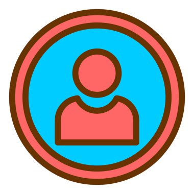 kullanıcı. Web simgesi basit illüstrasyon