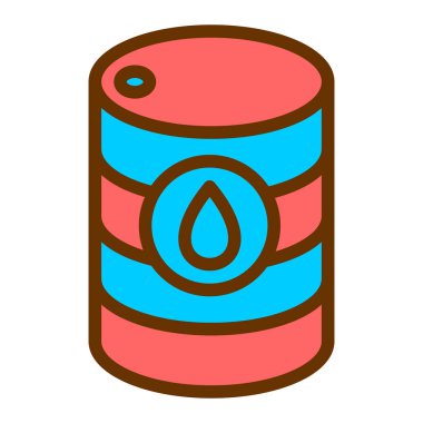 Petrol varili ikon vektörü. Gaz ocağı tabelası. izole edilmiş sınır sembolü çizimi