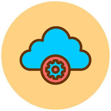 Bulut. Web simgesi basit illüstrasyon