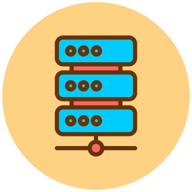 veritabanı. Web simgesi basit illüstrasyon