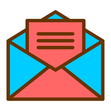 Mektup. Web simgesi basit illüstrasyon