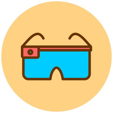 Gözlük. Web simgesi basit illüstrasyon