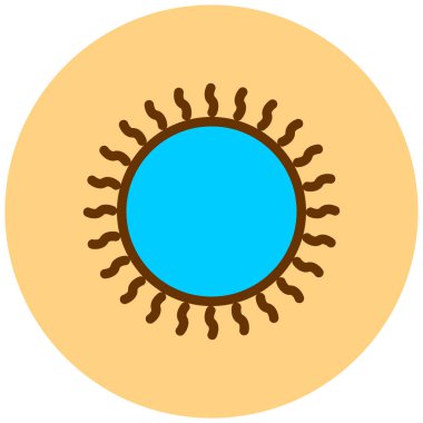 Güneş. Web simgesi basit illüstrasyon