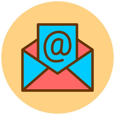 E-posta. Web simgesi basit illüstrasyon