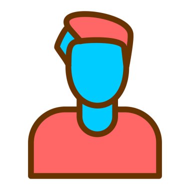 Adamım. Web simgesi basit illüstrasyon