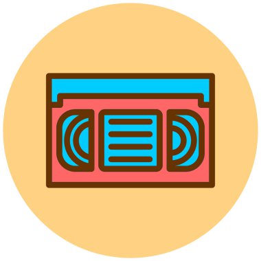 Kaset web simge vektör çizim 