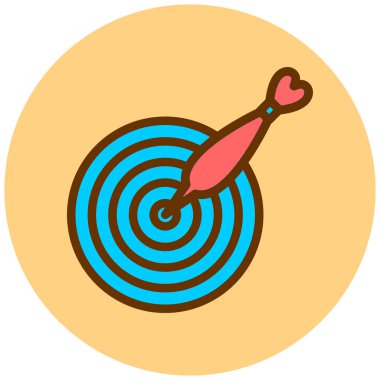 Hedef. Web simgesi basit illüstrasyon