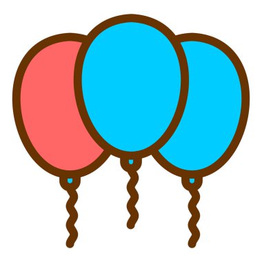 balonlar simge vektör illüstrasyonu