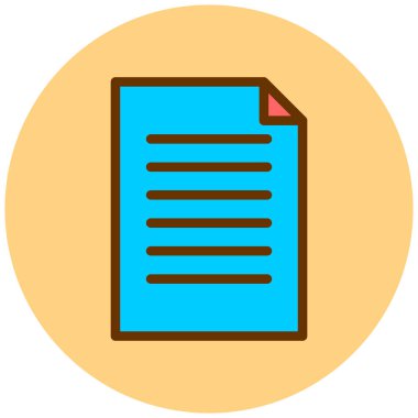 Belge. Web simgesi basit illüstrasyon