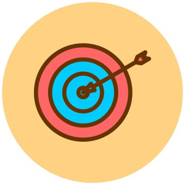 Hedef. Web simgesi basit illüstrasyon