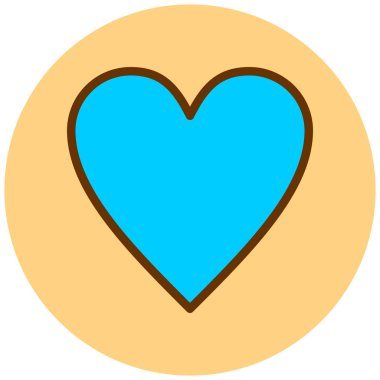 Kalp. Web simgesi basit illüstrasyon