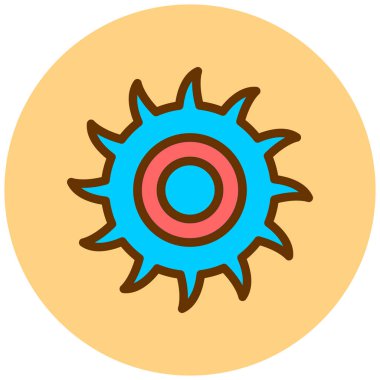 Güneş. Web simgesi basit illüstrasyon