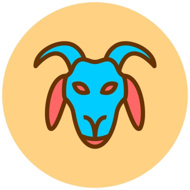 Keçi. Web simgesi basit illüstrasyon 